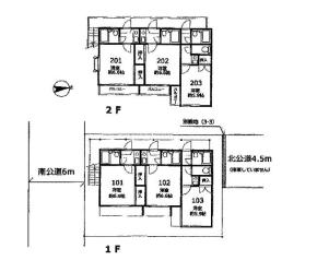 せんげん台東アパート 画像5(間取図)