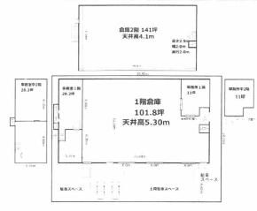 川口北原台倉庫事務所 画像5(間取図)