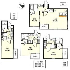 桜木町アパート 画像5(間取図)